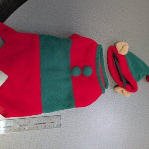 2-Piece Holiday Elf Dog Costume